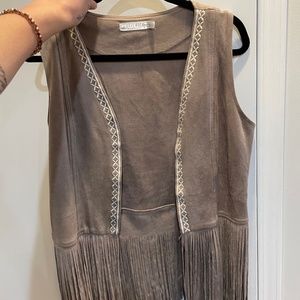 Suede Fringe Vest